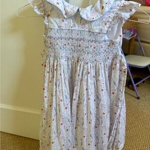 Anavini Birds of Paradise Smocked dress